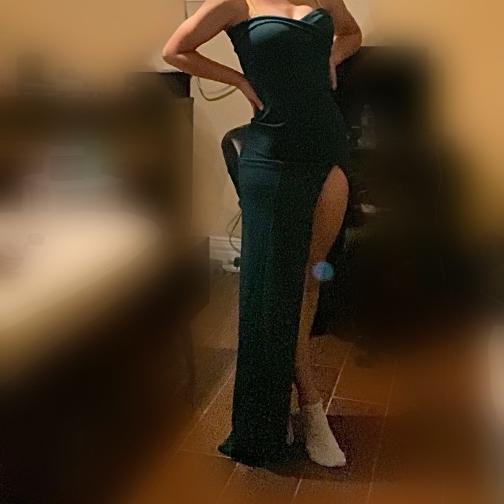 Off the shoulder floor length dress